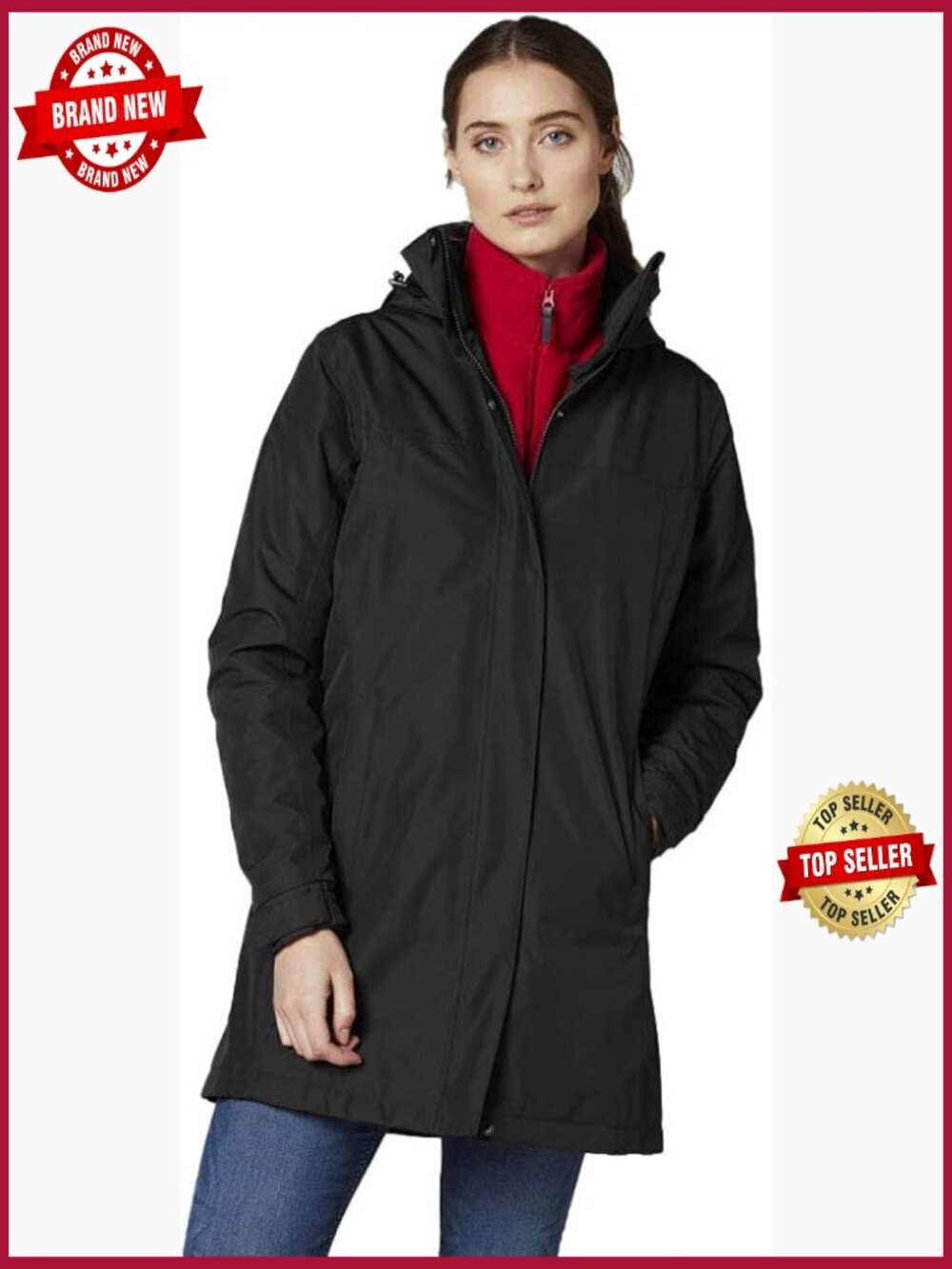 Insulated Rain Coat Waterproof Windproof Long Sleeve Jacket